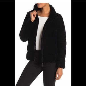 Calvin Klein Hooded Navy Velvet Jacket